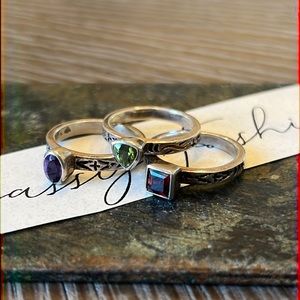 3 Silpada Stackable rings Brand New